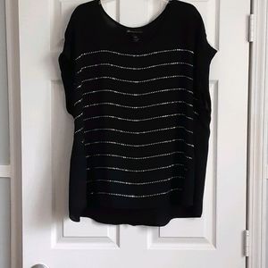 Black blouse with Rhinestones